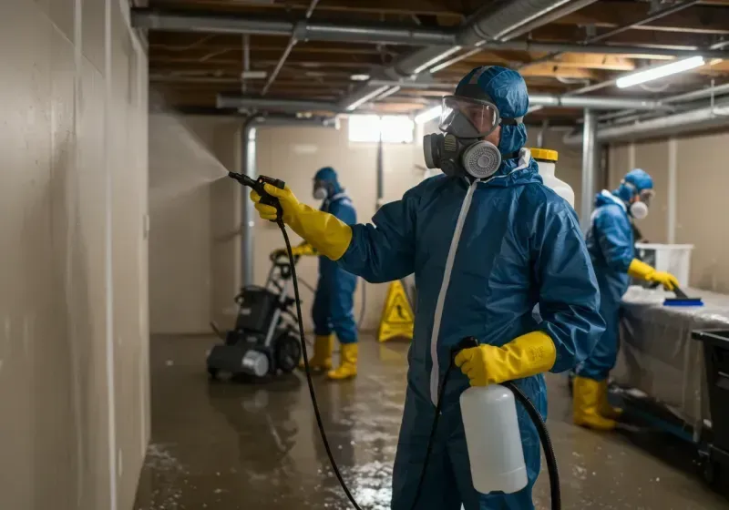 Basement Sanitization and Antimicrobial Treatment process in Wayne County, IL