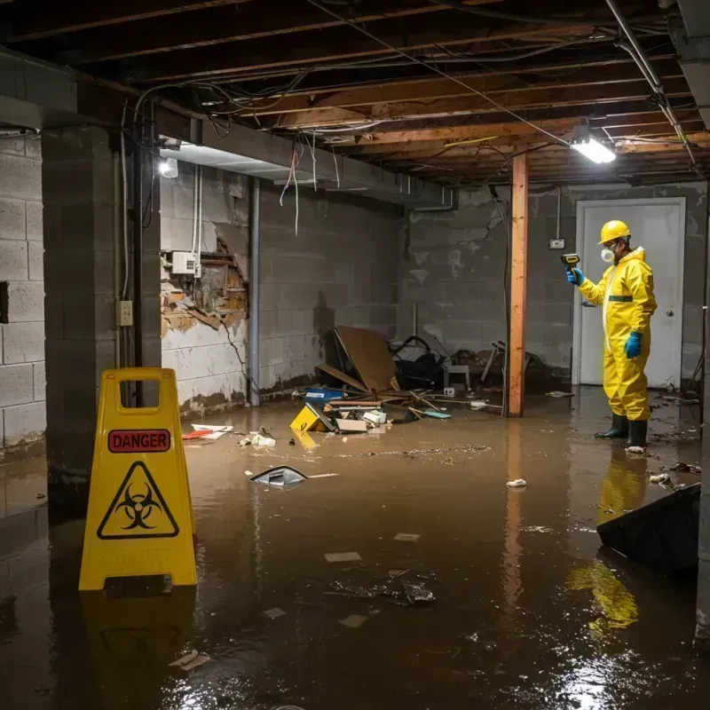 Flooded Basement Electrical Hazard in Wayne County, IL Property